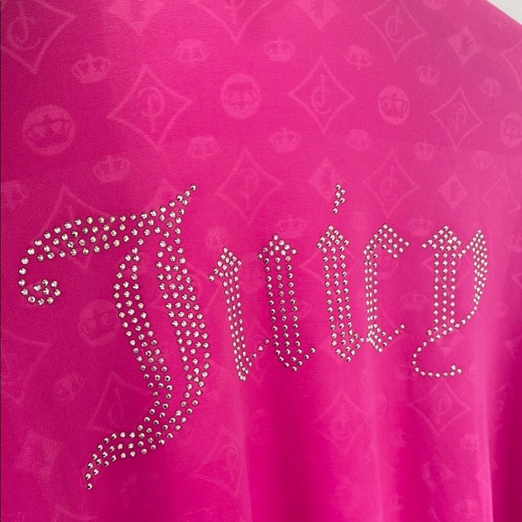Juicy Couture Pink Robe Blinged Out Back Size Small - Picture 10 of 16